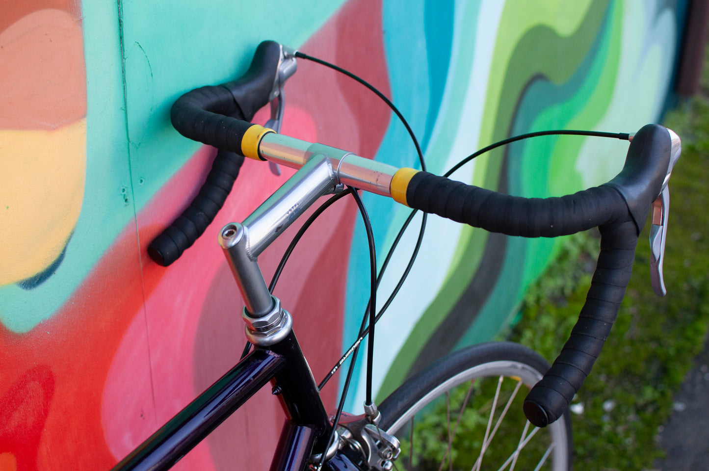 Lemond Reno Vintage Steel Road Bike, made in USA, Purple & Yellow, 58cm LG