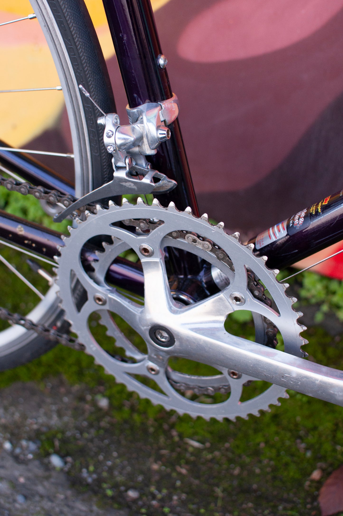 Lemond Reno Vintage Steel Road Bike, made in USA, Purple & Yellow, 58cm LG