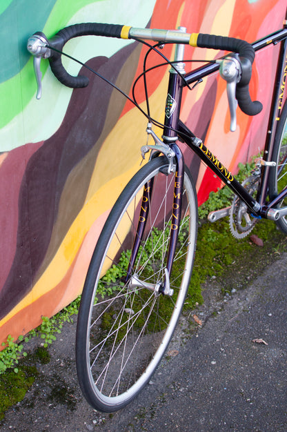 Lemond Reno Vintage Steel Road Bike, made in USA, Purple & Yellow, 58cm LG