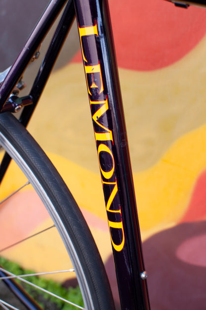 Lemond Reno Vintage Steel Road Bike, made in USA, Purple & Yellow, 58cm LG