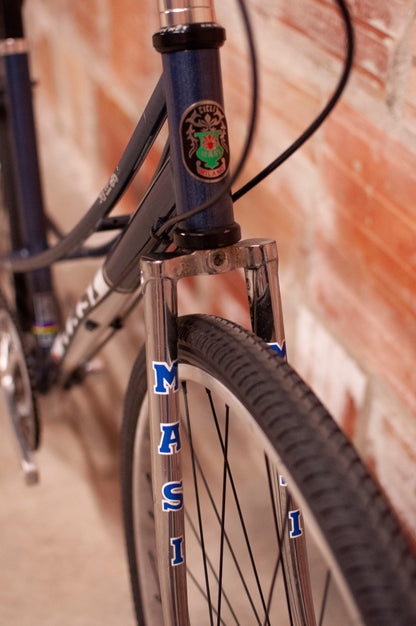 Masi step-through cruiser bike, navy blue, 41cm/XS