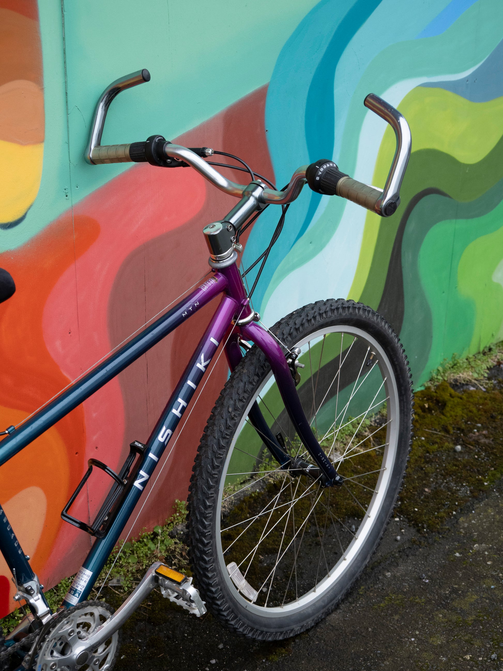 nishiki trekkingrad Nishiki Cascade Early 90s MTB, purple & teal, 16in/40cm/XXS – Cycle & Coffee