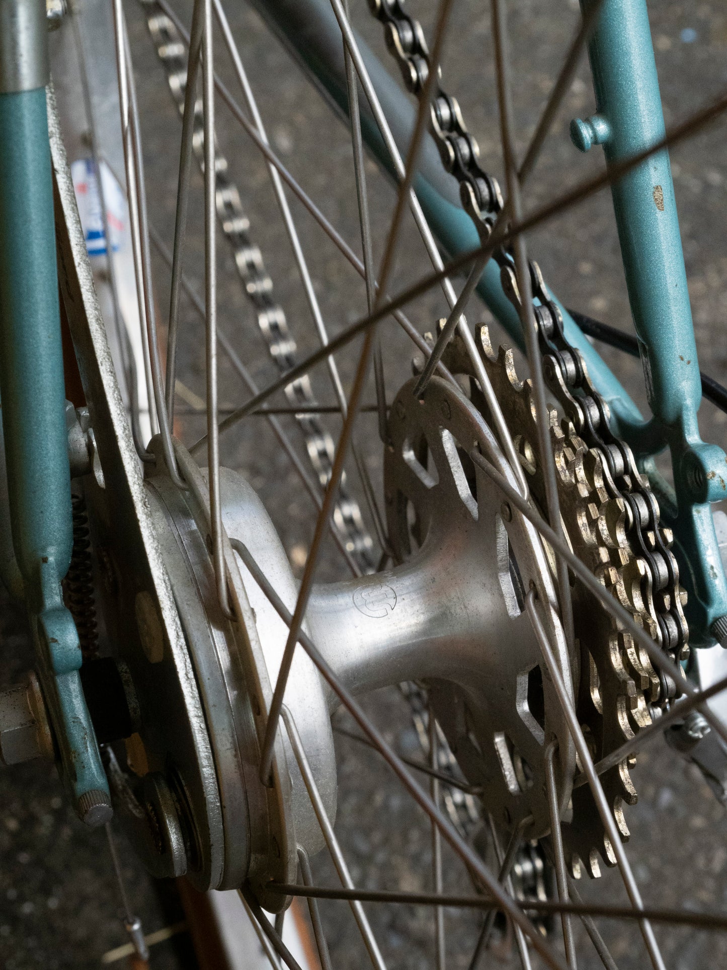 Raleigh CityLite Technium CitySport teal vintage aluminum cruiser bike, made in USA, 49cm/Small