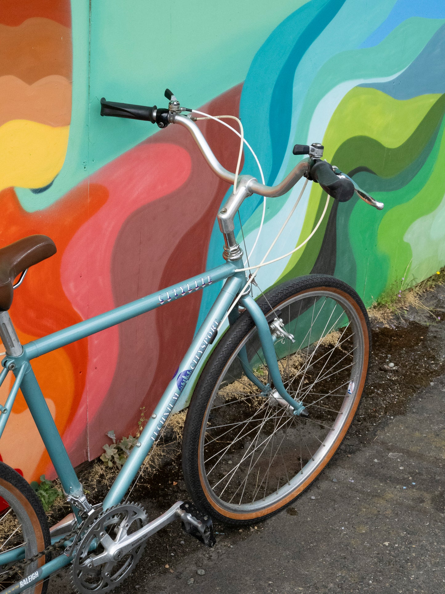Raleigh CityLite Technium CitySport teal vintage aluminum cruiser bike, made in USA, 49cm/Small