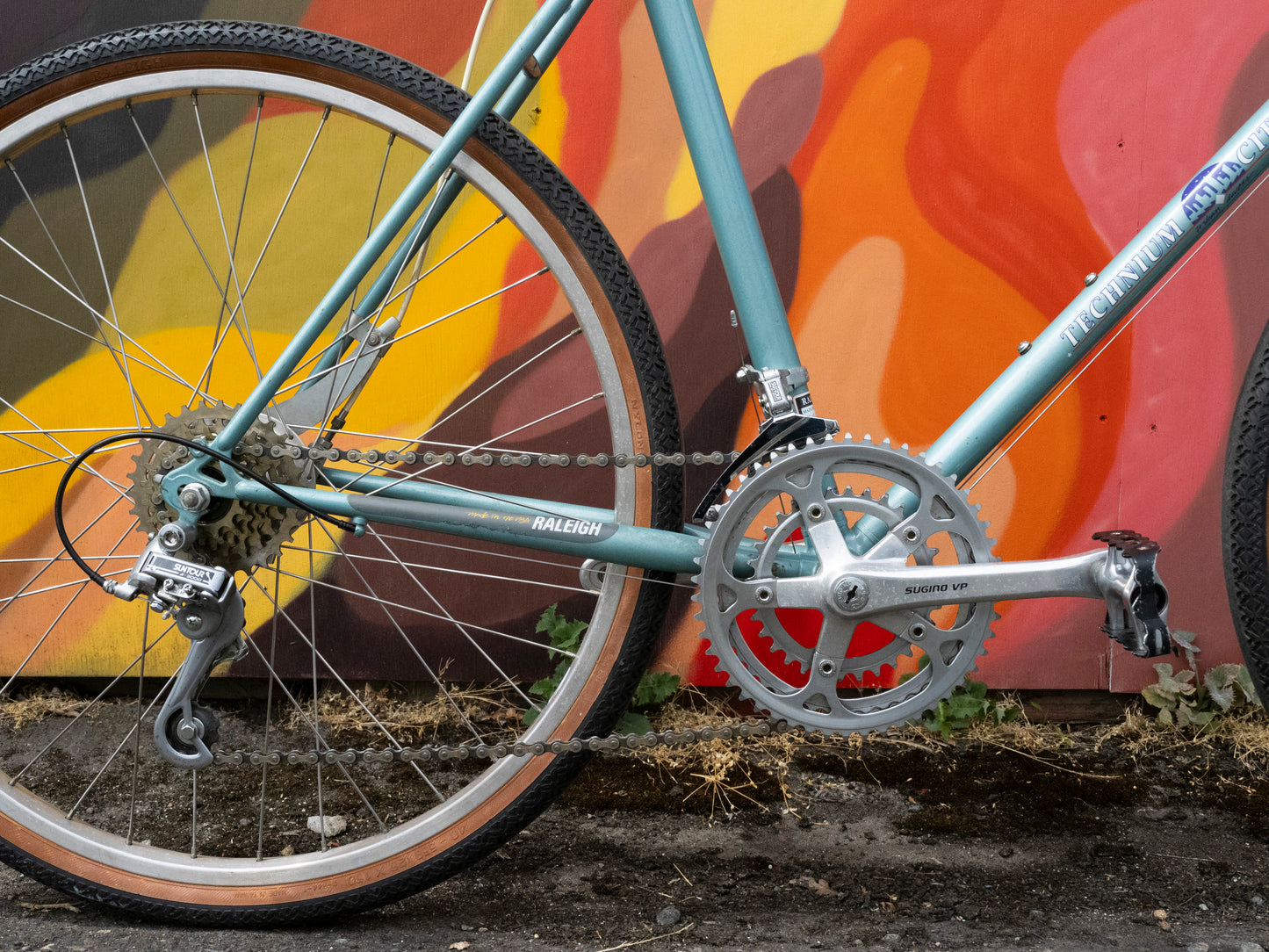 Raleigh CityLite Technium CitySport teal vintage aluminum cruiser bike, made in USA, 49cm/Small