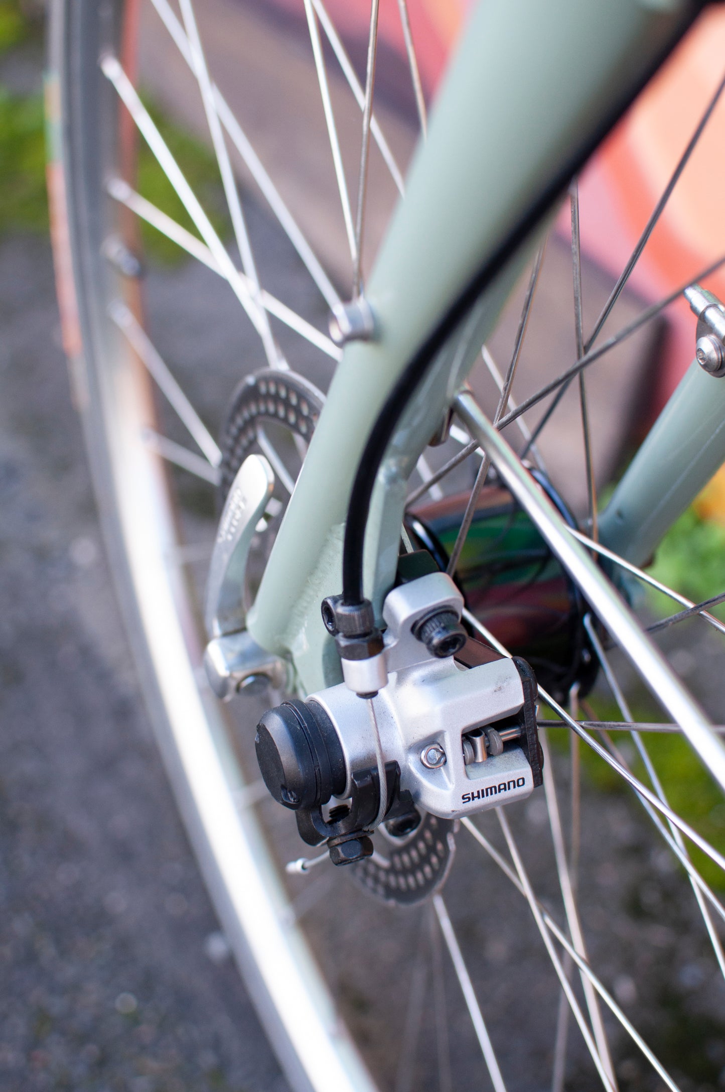 Raleigh Alley Way Dynamo-Equipped, Belt Drive Commuter Bike, Sage Green, Large