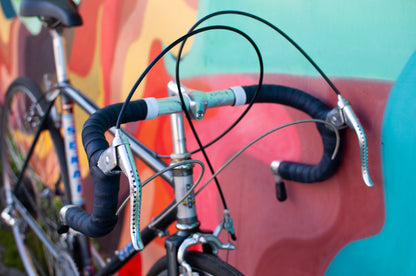 1980s Sekai Grandtour lugged steel road bike, Blue/Silver, 49cm/Medium