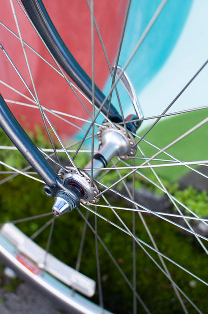 1980s Sekai Grandtour lugged steel road bike, Blue/Silver, 49cm/Medium