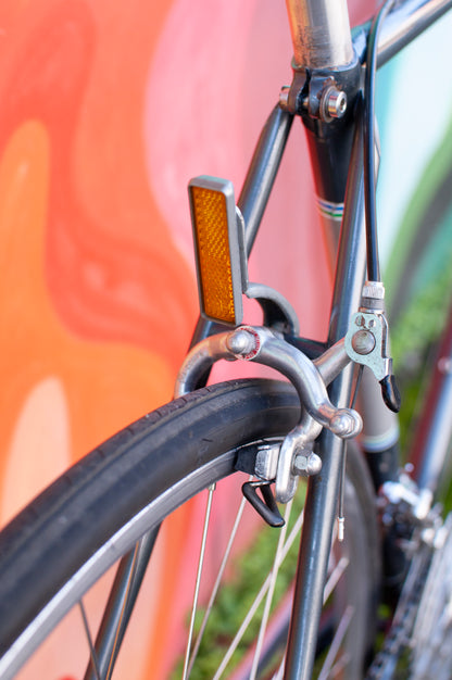 1980s Sekai Grandtour lugged steel road bike, Blue/Silver, 49cm/Medium