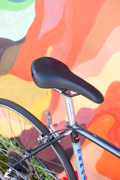 1980s Sekai Grandtour lugged steel road bike, Blue/Silver, 49cm/Medium