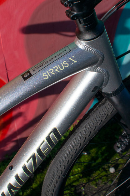 2022 Specialized Sirrus X 3.0 flat bar hybrid bike, Reflective Silver, XS