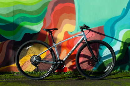 2022 Specialized Sirrus X 3.0 flat bar hybrid bike, Reflective Silver, XS