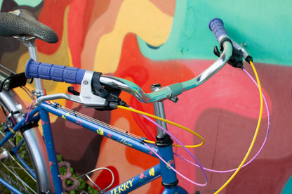 1999 Georgena Terry Flora Commuter Bike, Blue with colorful flowers, 41cm/S