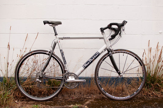 2009 Van Dessel Kermis Lightweight Vintage Road Bike, 59cm, Silver, Navy & Carbon