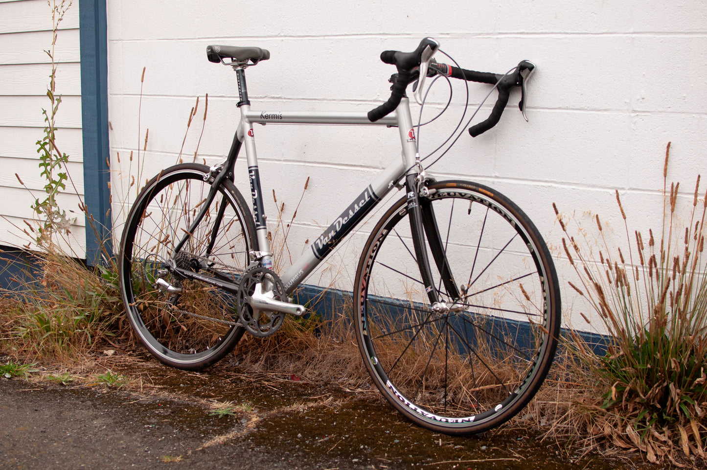 2009 Van Dessel Kermis Lightweight Vintage Road Bike, 59cm, Silver, Navy & Carbon