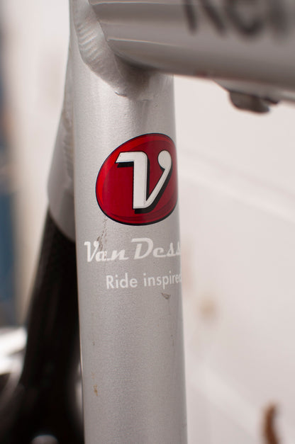 2009 Van Dessel Kermis Lightweight Vintage Road Bike, 59cm, Silver, Navy & Carbon