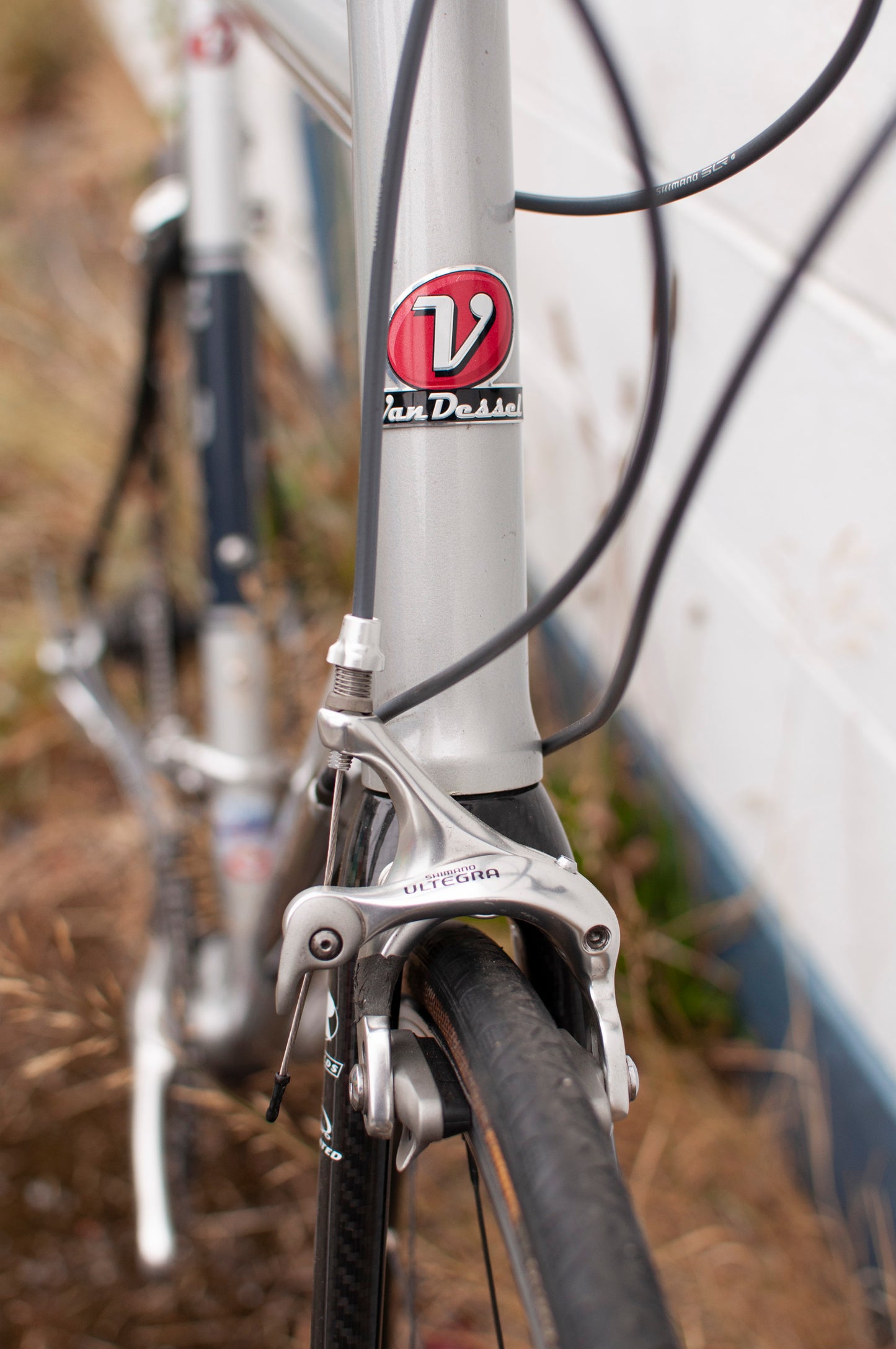 2009 Van Dessel Kermis Lightweight Vintage Road Bike, 59cm, Silver, Navy & Carbon
