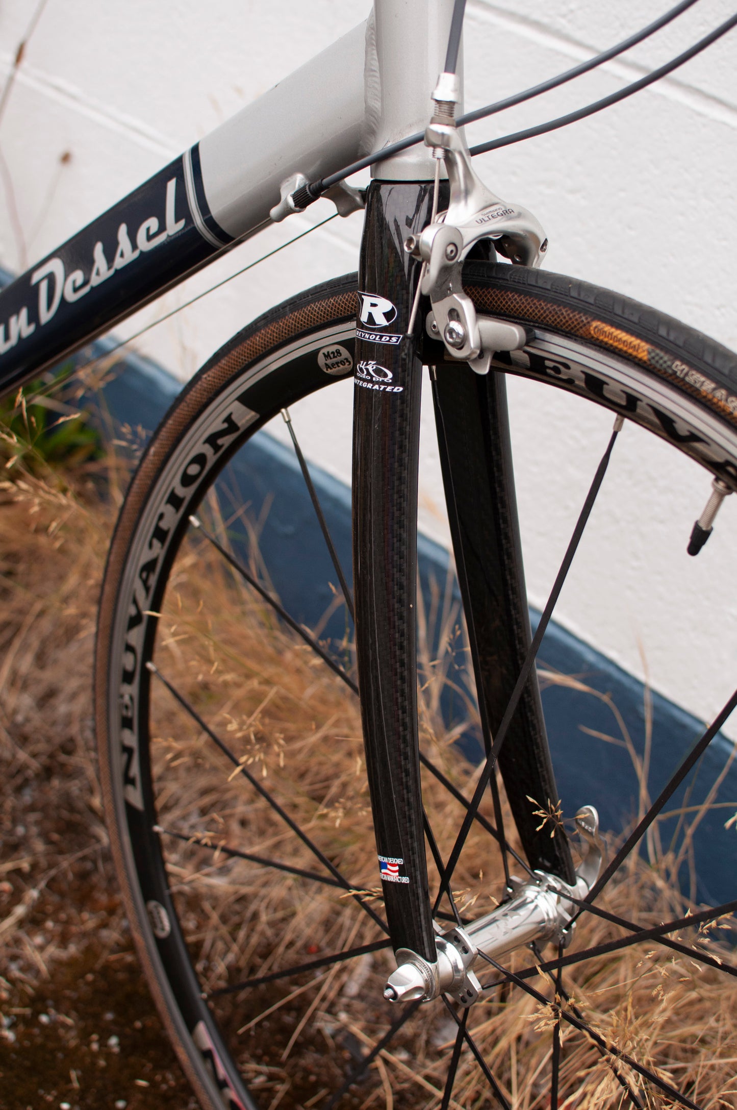 2009 Van Dessel Kermis Lightweight Vintage Road Bike, 59cm, Silver, Navy & Carbon