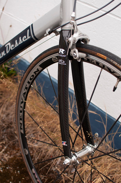 2009 Van Dessel Kermis Lightweight Vintage Road Bike, 59cm, Silver, Navy & Carbon