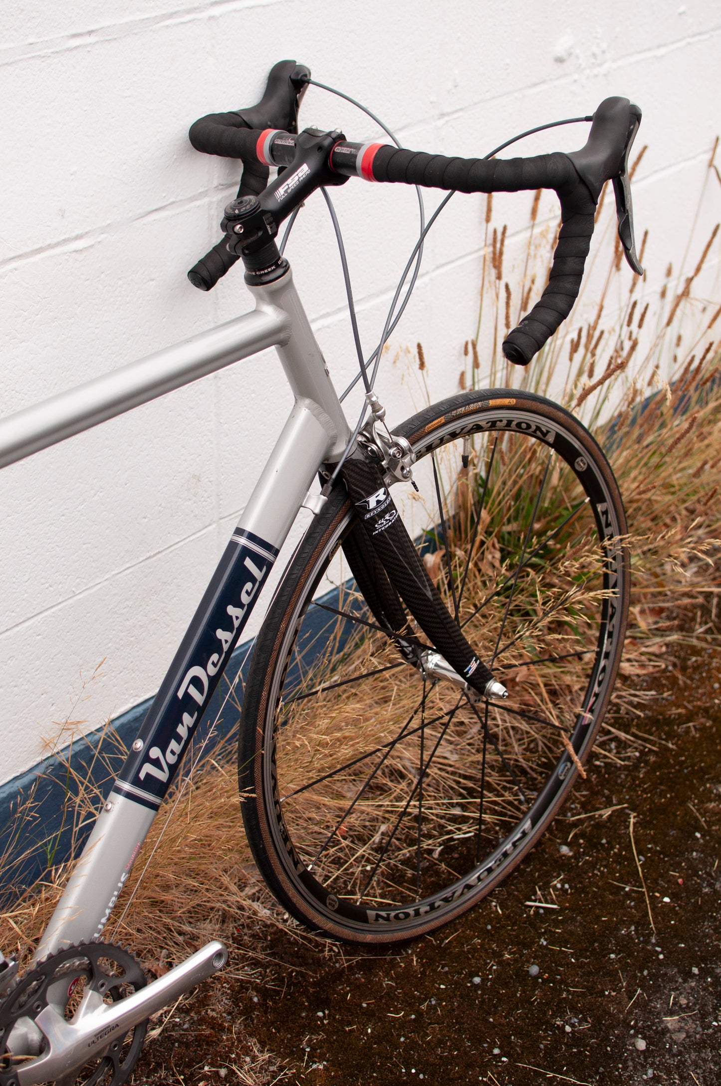 2009 Van Dessel Kermis Lightweight Vintage Road Bike, 59cm, Silver, Navy & Carbon