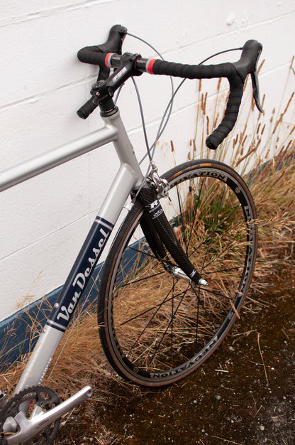 2009 Van Dessel Kermis Lightweight Vintage Road Bike, 59cm, Silver, Navy & Carbon