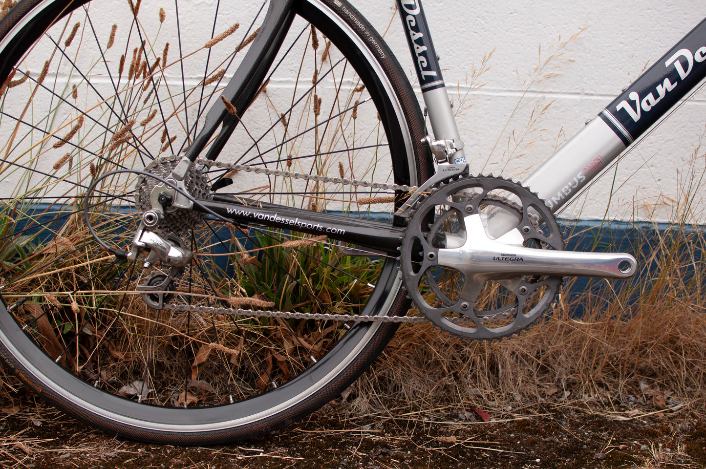 2009 Van Dessel Kermis Lightweight Vintage Road Bike, 59cm, Silver, Navy & Carbon