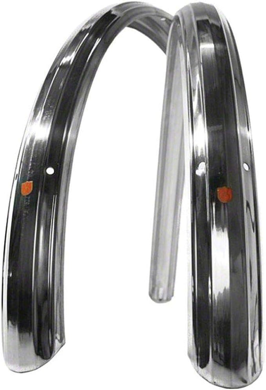 Velo Orange AL Zeppelin Fender Set, Silver, 700c x 58mm (for tires up to 48mm)