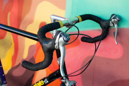 90s Vintage Cannondale Road Bike, Made in USA, Purple, Black & Yellow, 61 cm/XL