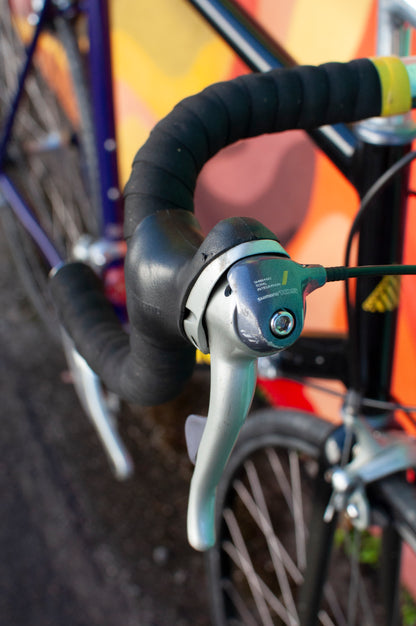 90s Vintage Cannondale Road Bike, Made in USA, Purple, Black & Yellow, 61 cm/XL