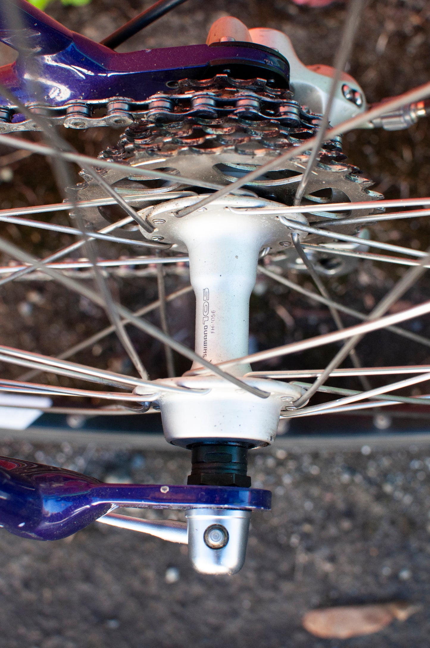 90s Vintage Cannondale Road Bike, Made in USA, Purple, Black & Yellow, 61 cm/XL