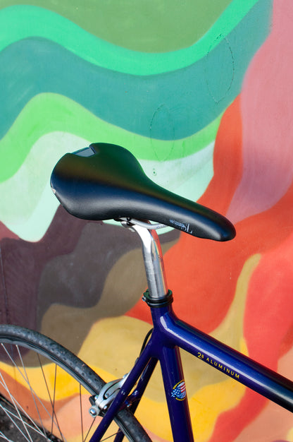 90s Vintage Cannondale Road Bike, Made in USA, Purple, Black & Yellow, 61 cm/XL