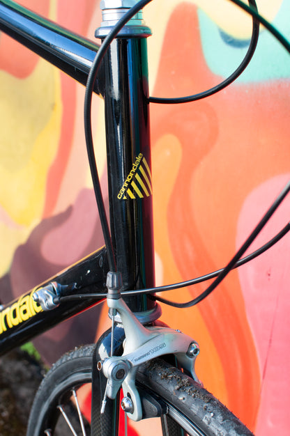 90s Vintage Cannondale Road Bike, Made in USA, Purple, Black & Yellow, 61 cm/XL