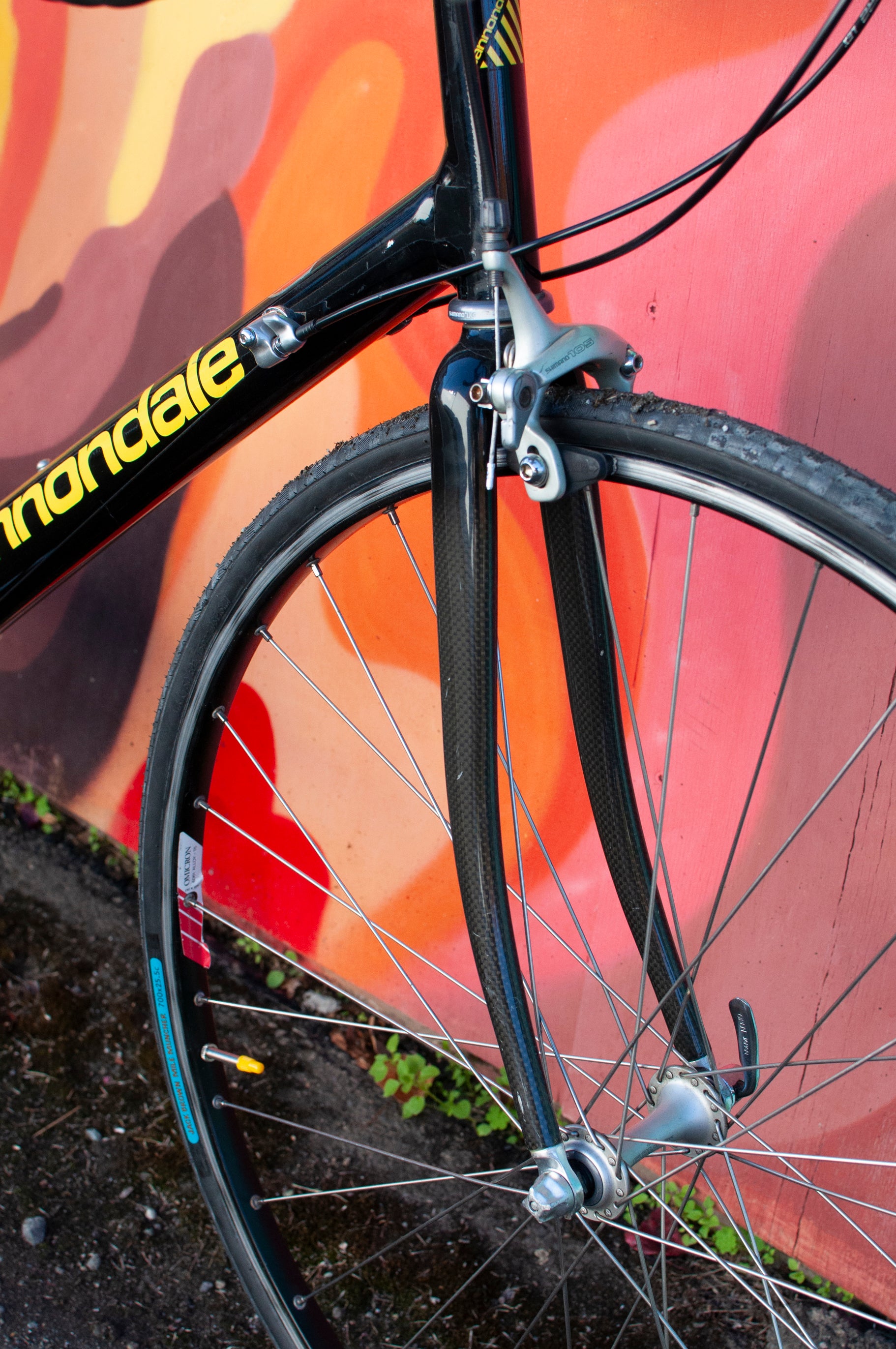 90s Vintage Cannondale Road Bike, Made in USA, Purple, Black