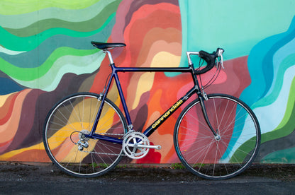 90s Vintage Cannondale Road Bike, Made in USA, Purple, Black & Yellow, 61 cm/XL