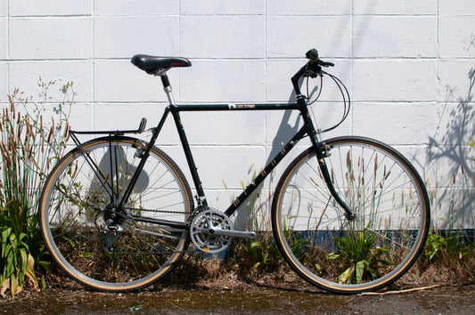 Miyata Quickcross 90s aluminum & chromoly hybrid city/trail bike, black & gold, 57cm/XL