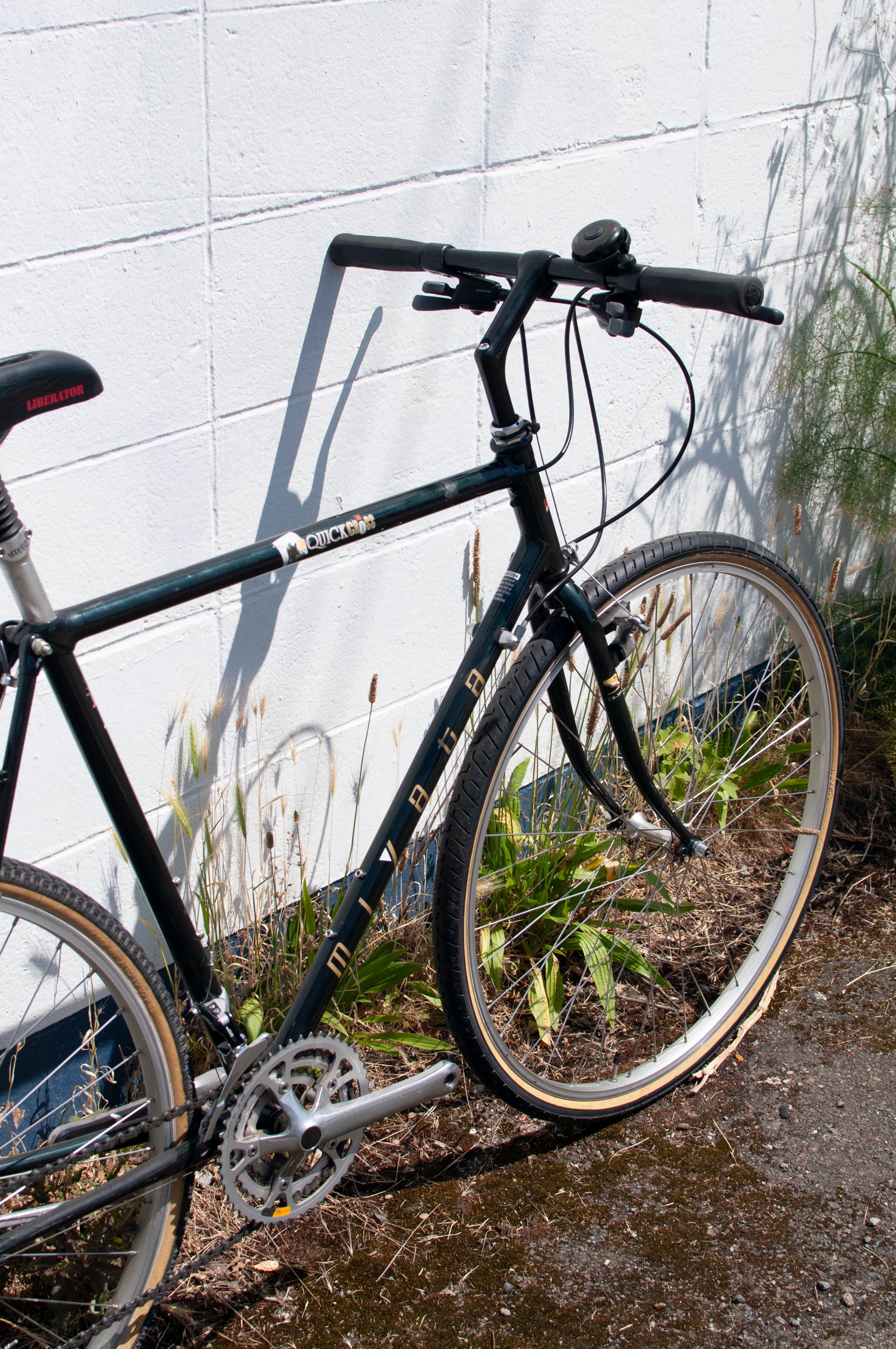 miyata gravel bike Miyata Quickcross 90s aluminum & chromoly hybrid city/trail bike, blac – Cycle & Coffee