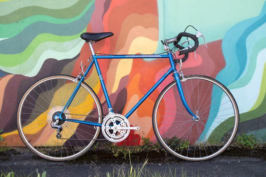 Vintage 80's Peugeot Road Bike, Blue, 59cm
