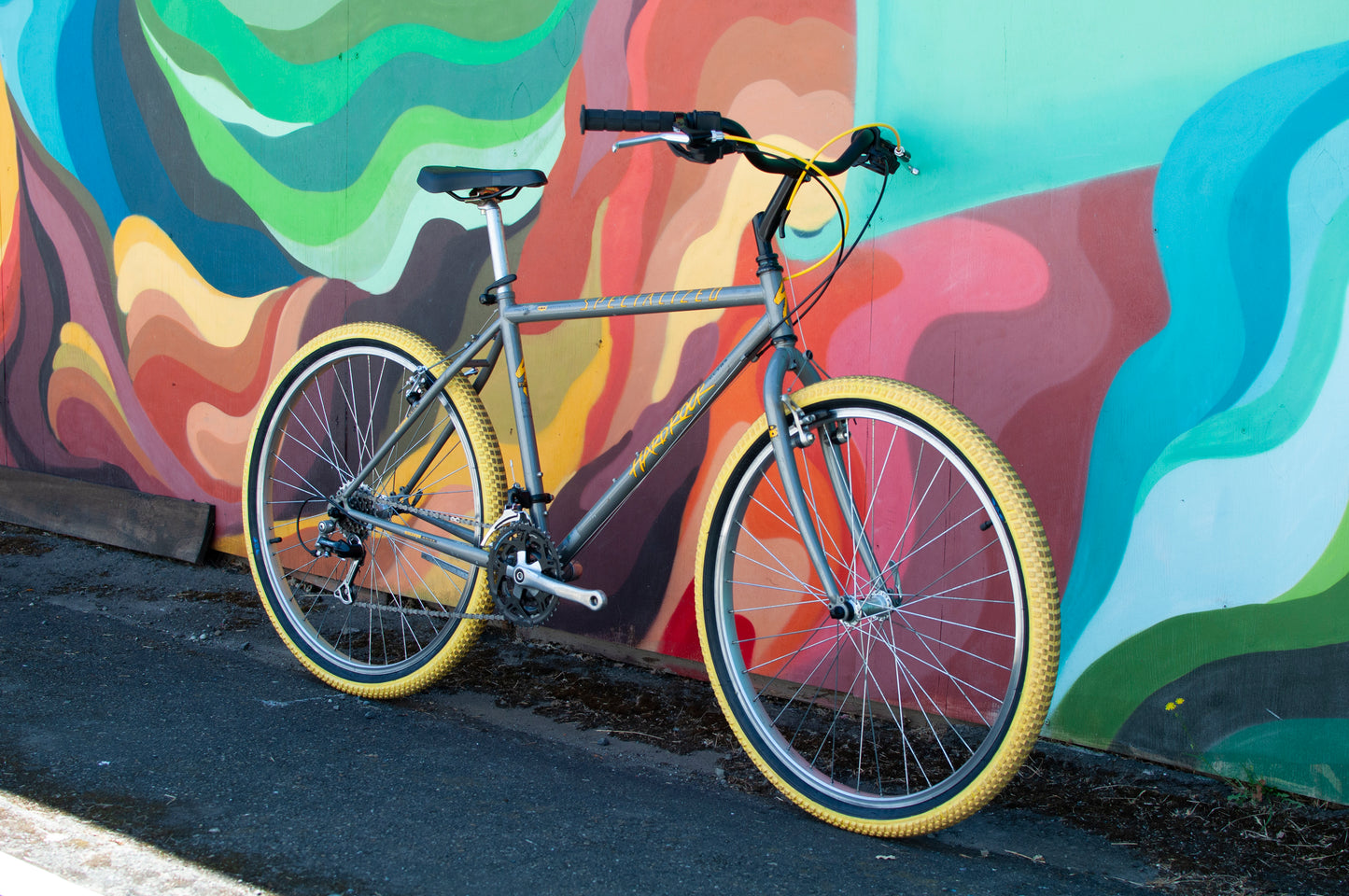 Late 90s Specialized Hardrock Ultra, All Terrain Bike, Grey & Yellow, 43cm/XS