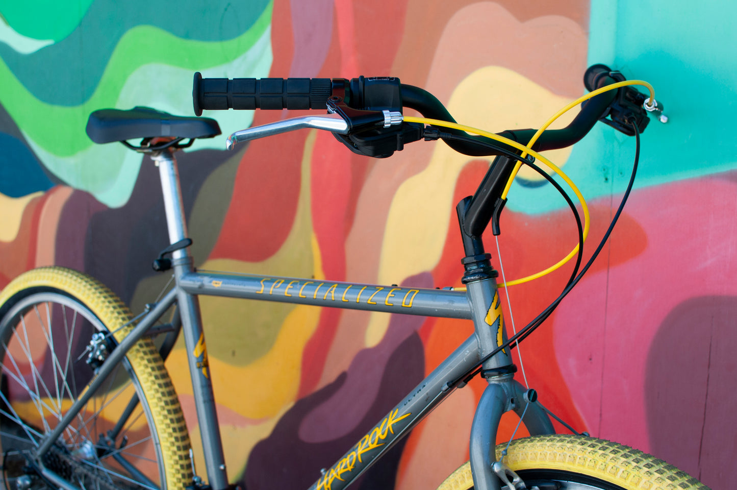 Late 90s Specialized Hardrock Ultra, All Terrain Bike, Grey & Yellow, 43cm/XS
