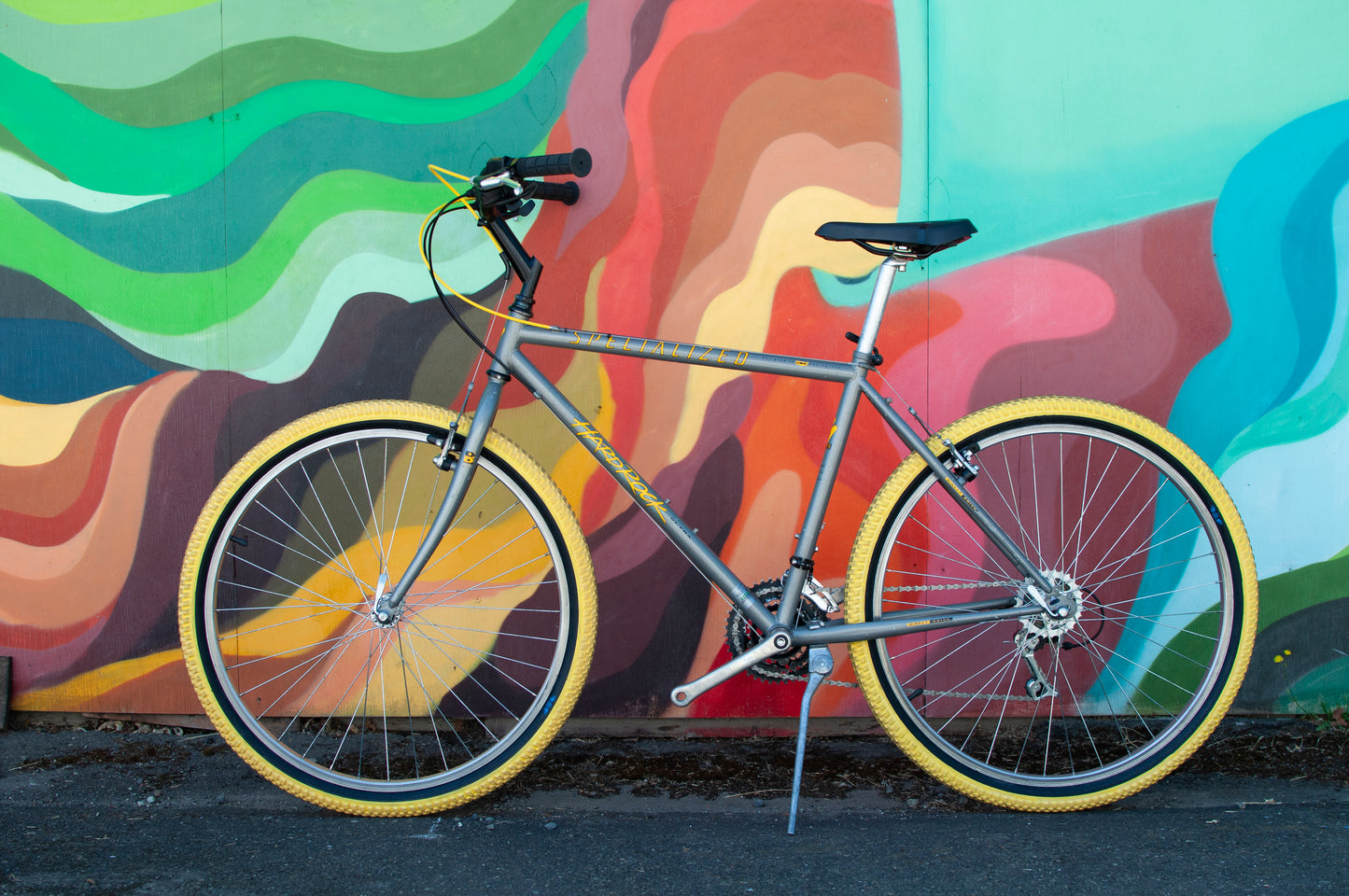 Late 90s Specialized Hardrock Ultra, All Terrain Bike, Grey & Yellow, 43cm/XS
