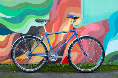 1999 Georgena Terry Flora Commuter Bike, Blue with colorful flowers, 41cm/S